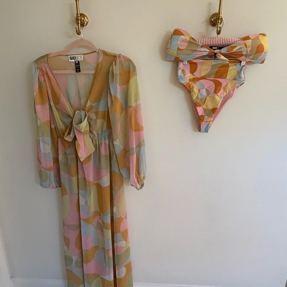 Beach Riot Multicolor Swim Bikini & Coverup - Picture 1 of 6